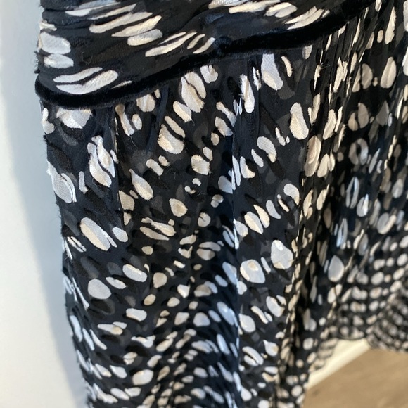 PINKO Gaudenzio Black and White Silk Blend Midi Skirt size US 6 - Picture 10 of 10